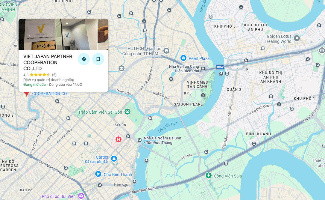 vjpc hcm VJP VIP Services VJP VIP Servicesホーチミンオフィスの所在地